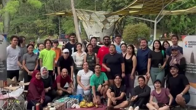 The ELA community at the Run & Makan session, Perdana Botanical Garden KL